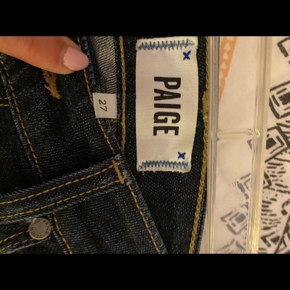 Paige dark denim jeans shorts - Warner mid rise - Picture 3 of 5